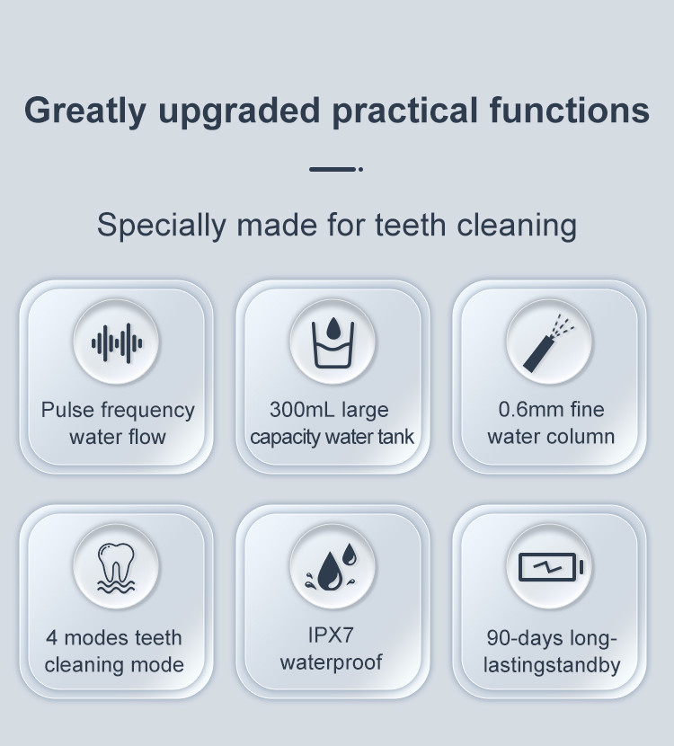 300ml Cordless Nicefeel Portable Oral Irrigator Dental Care With Nozzels