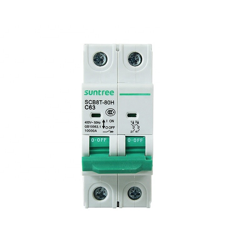 Quality Mcb Mini Circuit Breaker 63 Amp SCB8T AC MCB Switch for sale