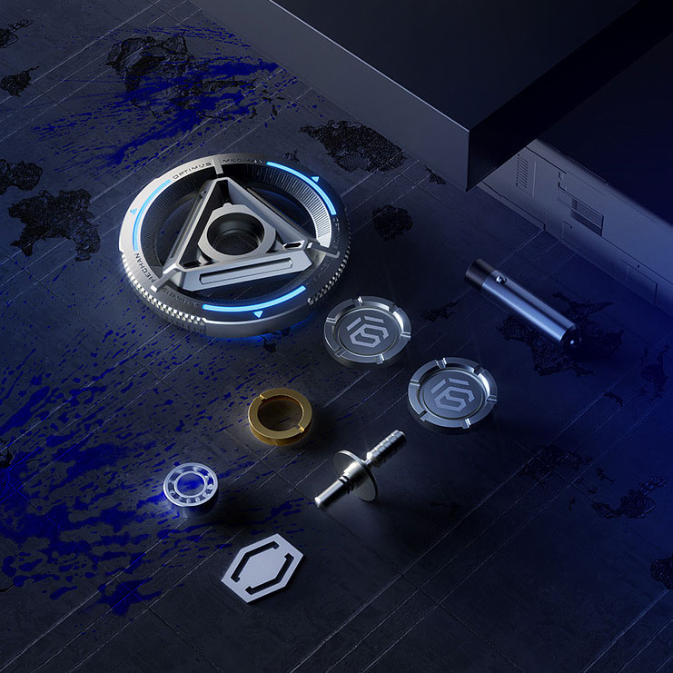 Gender-Neutral Luminous Fidget Spinners Metal Hand Spinner for Stress Relief Toy
