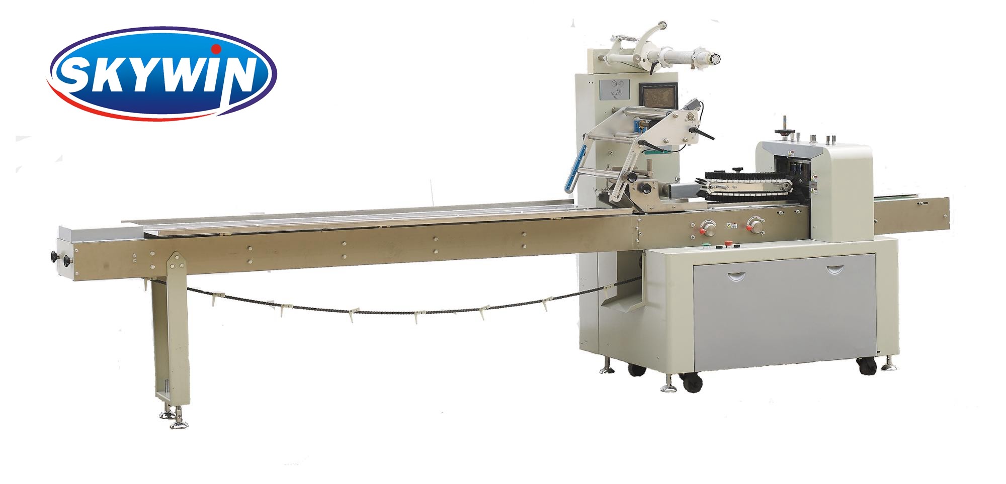 Quality Automatic 304 Stainless Steel PLC Controlled Flow Pillow Packaging Machine for sale