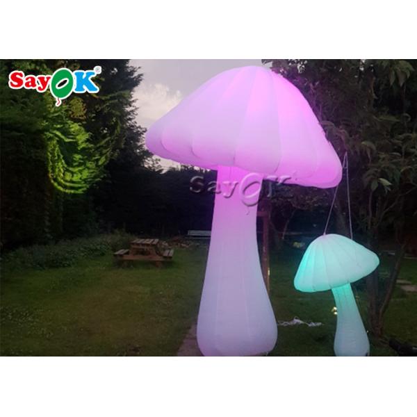 Multi - Color Inflatable Lighting Decoration / Blow Up Mushroom Model