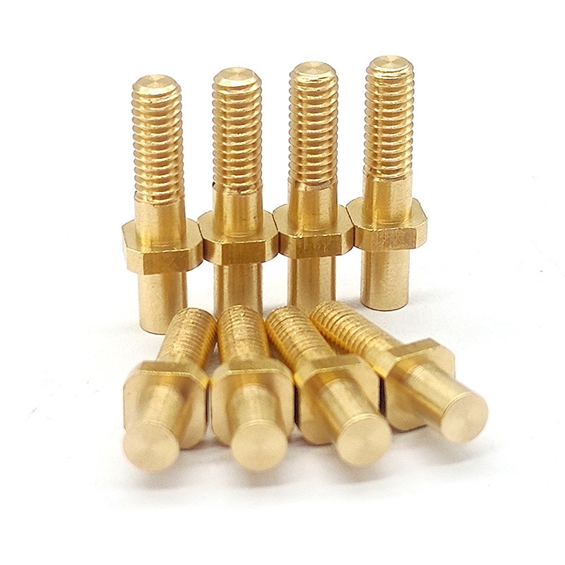 Quality Custom Made CNC Brass Parts Turning / Milling / Drilling Thread Shaft for sale