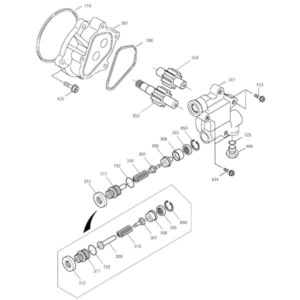 719212 Gear Pump Seal Kit For Doosan SOLAR 220LC-V 220LL 225LL 225LC-V 230LC-V