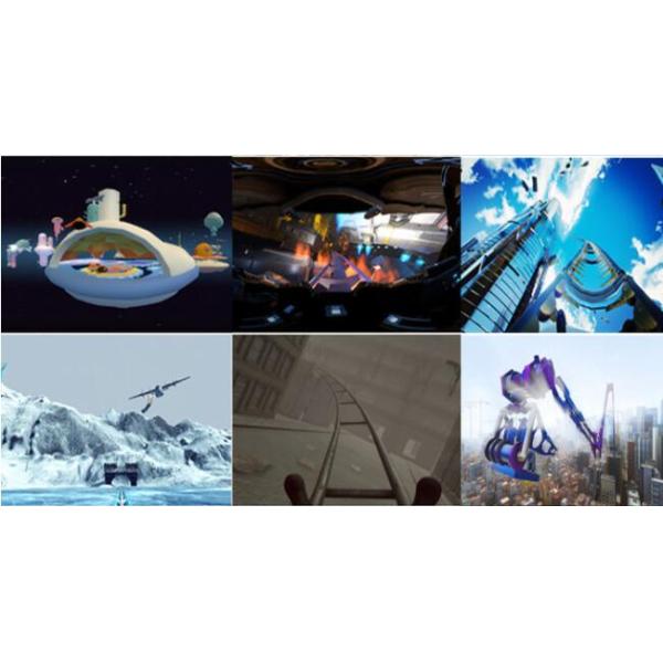 Single Player VR Flight Simulator 360 Rotation For Roller Coaster