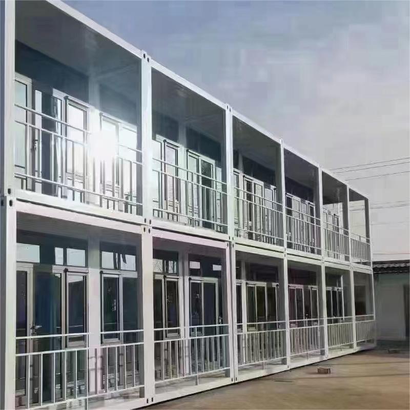 Portable 2 Story Modern House Bed 2 Room 20ft Prefab Container Houses for Office Building