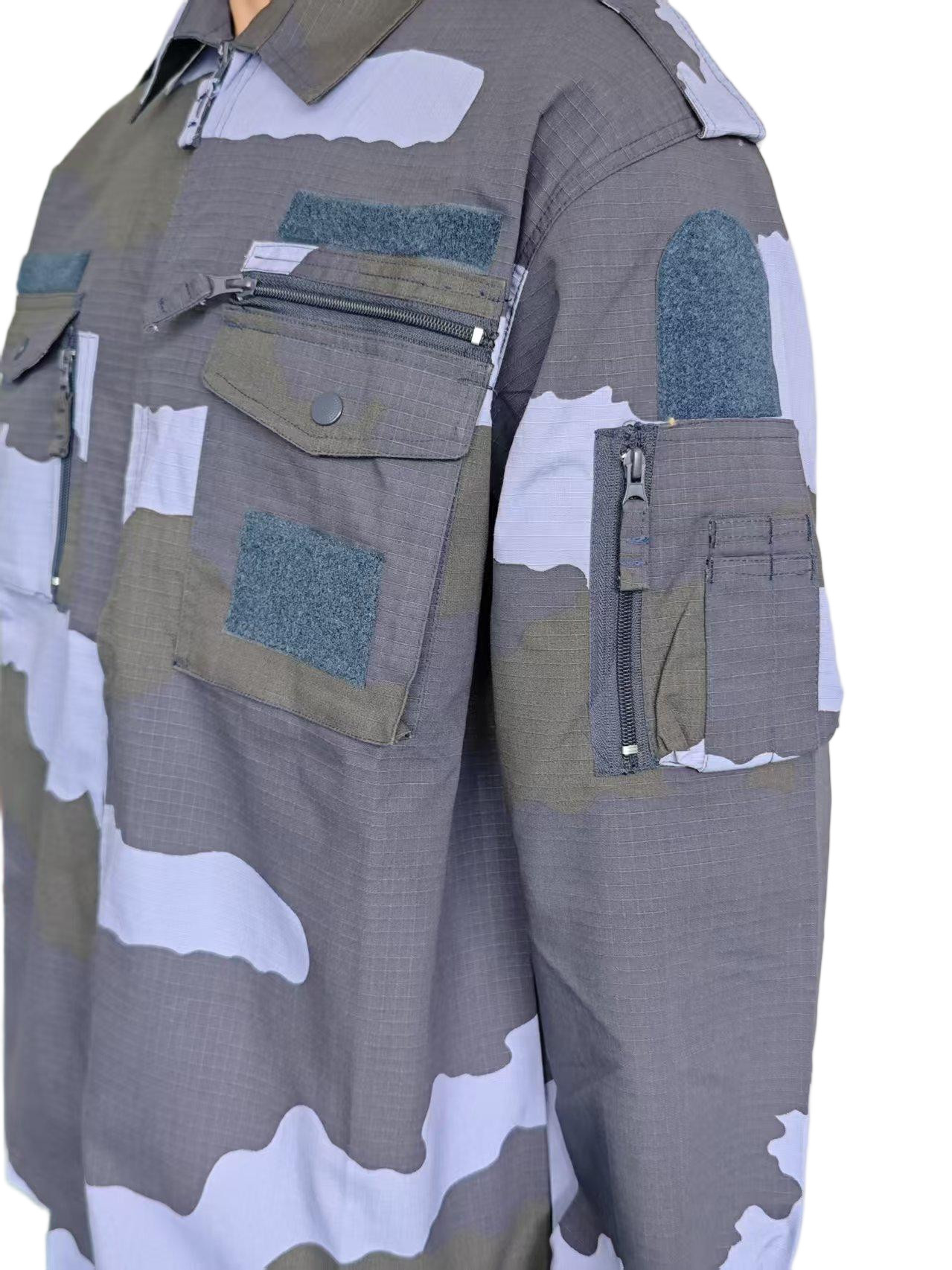 Navy and Black Digital Camouflage Combat Uniform Set Digital Camouflage Fabrics Tear Resistant 225GSM Ripstop Camouflage Fabric Custom