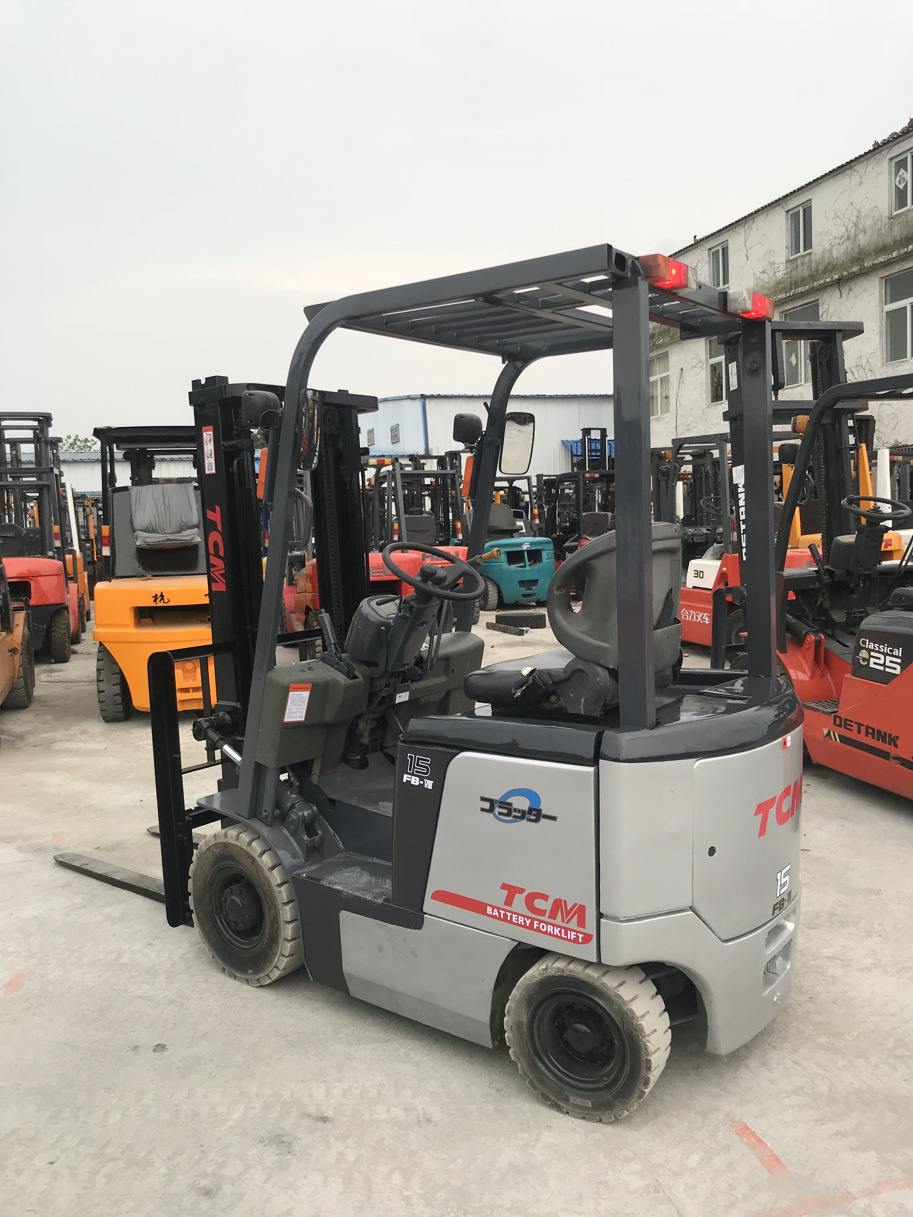 TCM 15 Used Electric Forklift With 3 Meters 1.5 Tons With Core Engine Component Good Performance