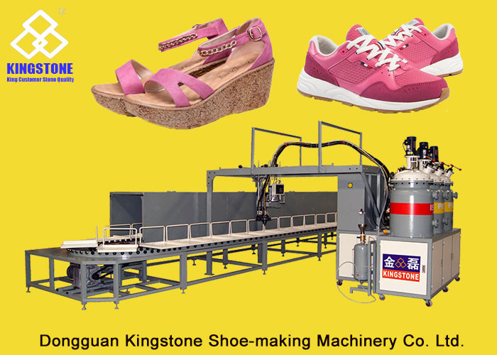 Leather Shoes Polyurethane Molding Machine , Polyurethane Foam Injection Machine