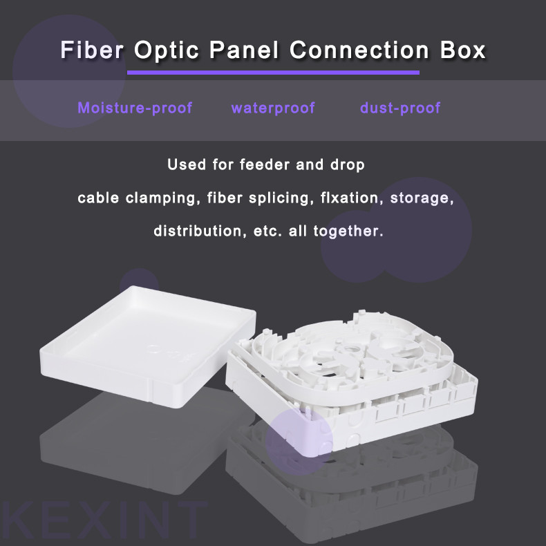 FTTH 4 Core Fiber Optic With Adapters Distribution Terminal Box with 4 Adapters