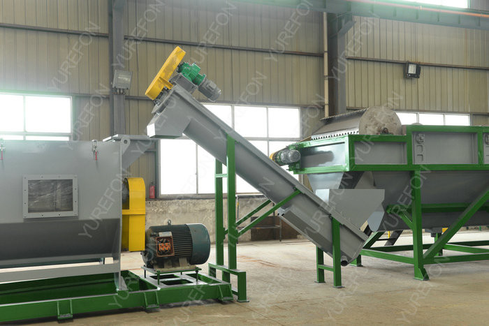 SUS304 Polythene Bags Recycling Machines 1000 Kg / H With Oil Washing Hot Washer