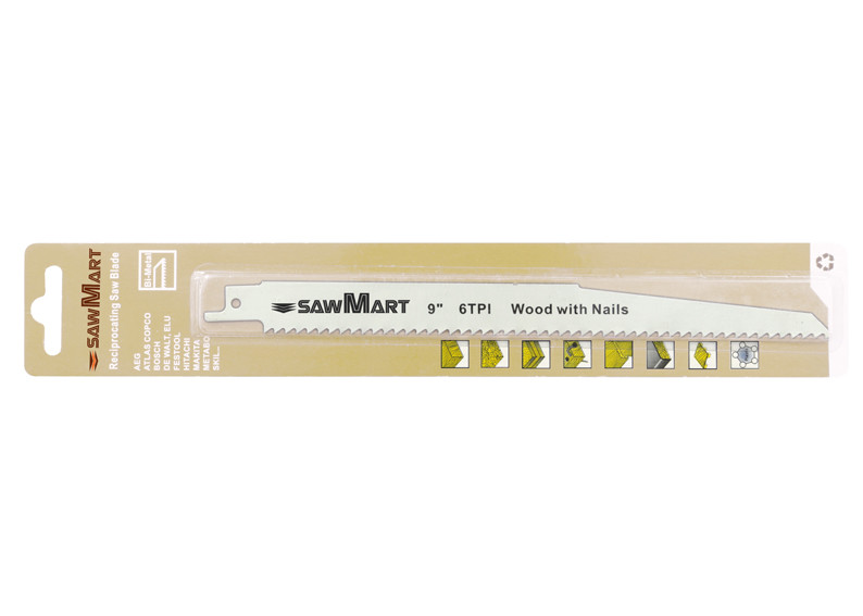 Reciprocating saw blade WD906B 230mm 6T for wood and metal material