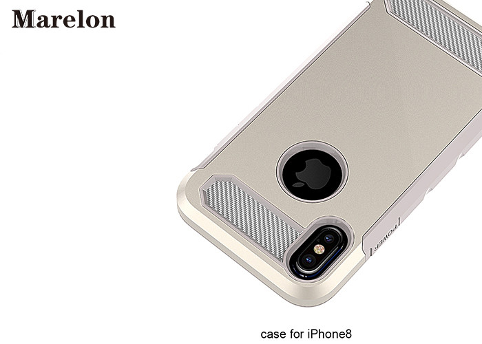 Carbon Fiber TPU Phone Case / PC Back Cover Case For Decoration Iphone 8