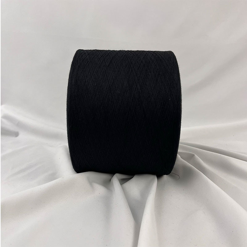 Open End NE 16s/20s Black / Optical White Regenerated Cotton Yarn For Knitting Men Socks