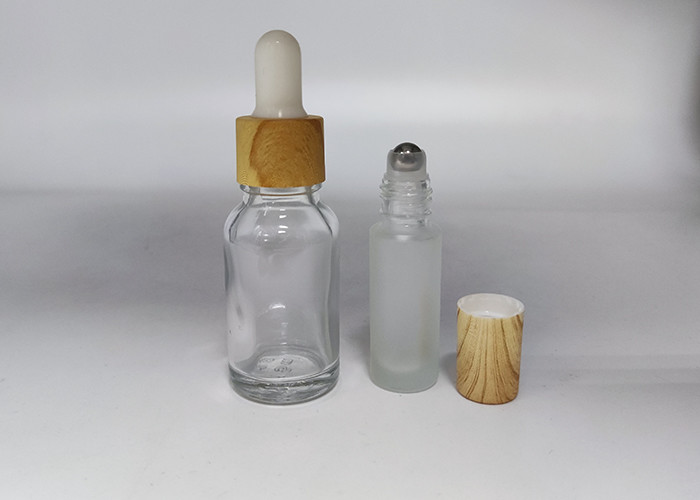 Frosted Matte Pink Purple Black Roll On Glass Bottle 10ml With Bamboo Cap