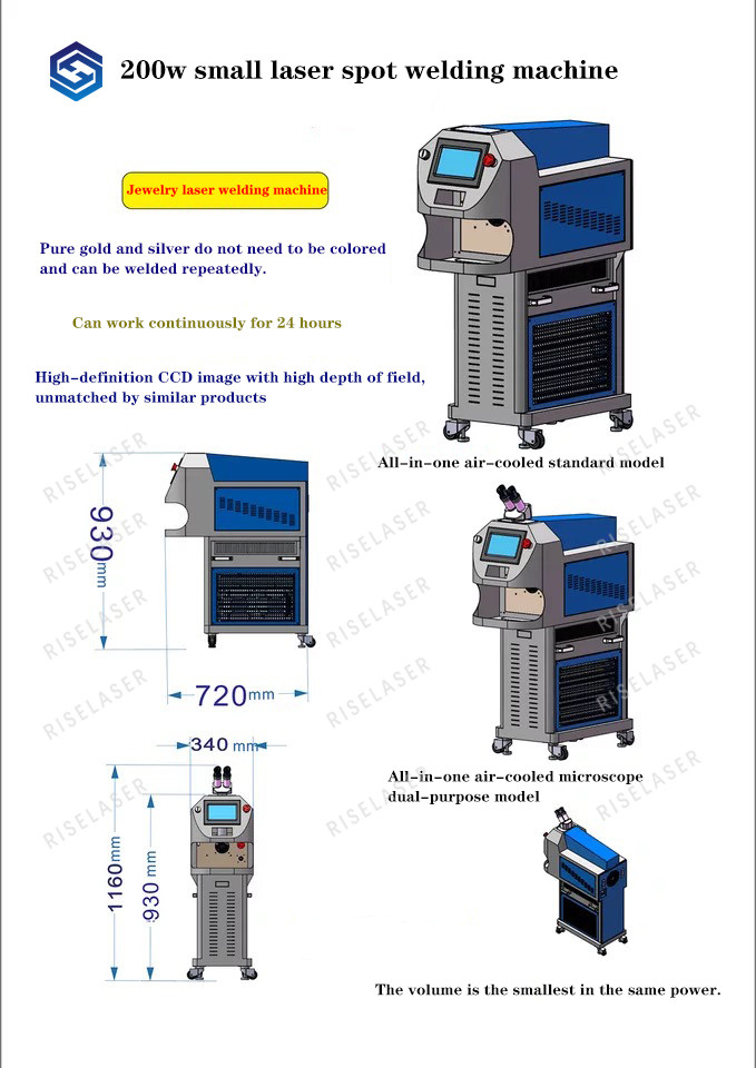 YAG 200W Jewelry Laser Welding Machine With Powerful Laser Beam