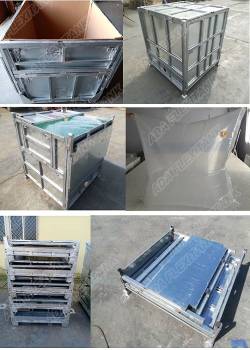High Performance Foldable IBC / Intermediate Bulk Container Tank 1200 KGS Load Bearing