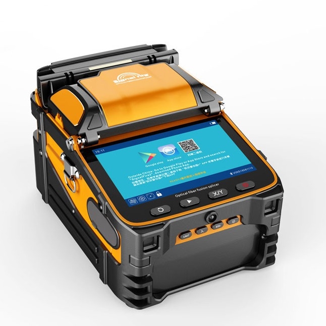 Fiber Optic Fusion Splicer 7800 mAh Splicing Heating Machine with 5 Seconds Splicing Time Melting 15 Seconds Heating