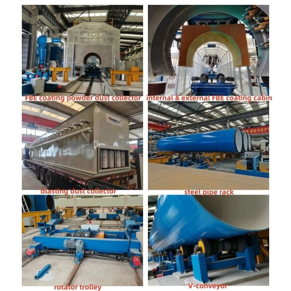 High-Performance FBE Coating Line with PLC Control System and Shot Blasting for Steel Pipe Corrosion Protection