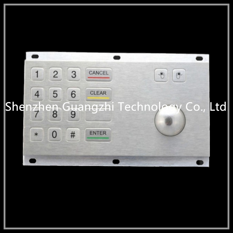 Quality Industrial Metal Trackball With Number Keyboard Good Vandalism Performance for sale