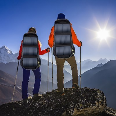 Monocrystalline 20W Solar System Backpack 68L With Solar Panels Charger