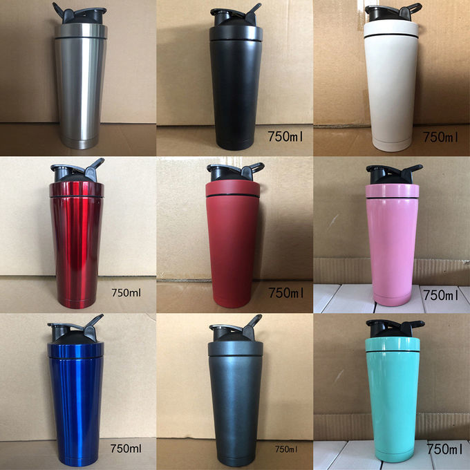 Protein Shaker Bottle For Protein Mixes Double Wall Vacuum Insulated Stainless Steel Shaker Bottle Small 25oz 739ml Bpa Free