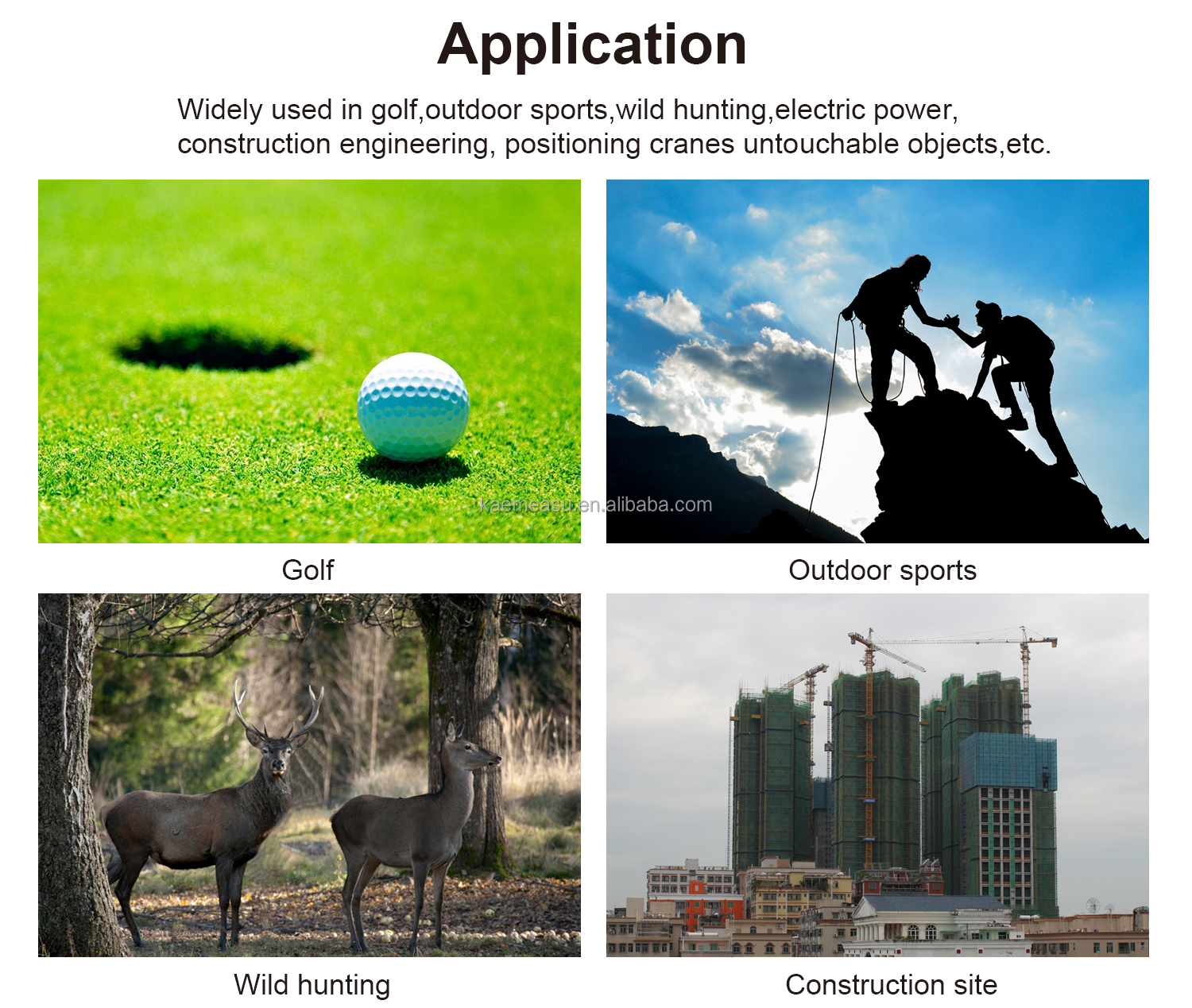 kaemeasu Handheld Rechargeable OEM Hunting Golf Laser Rangefinder With Magnet Adsorption 450M/600M/800M/1000M