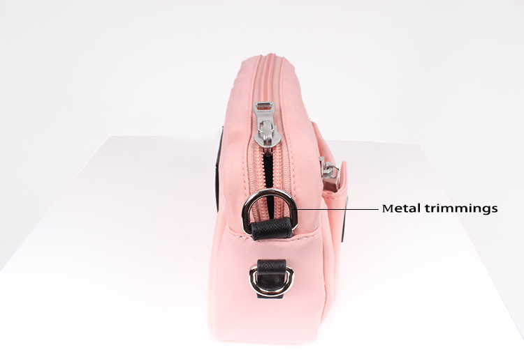 Bonded Nylon Polyester Crossbody Bag Pink For Women