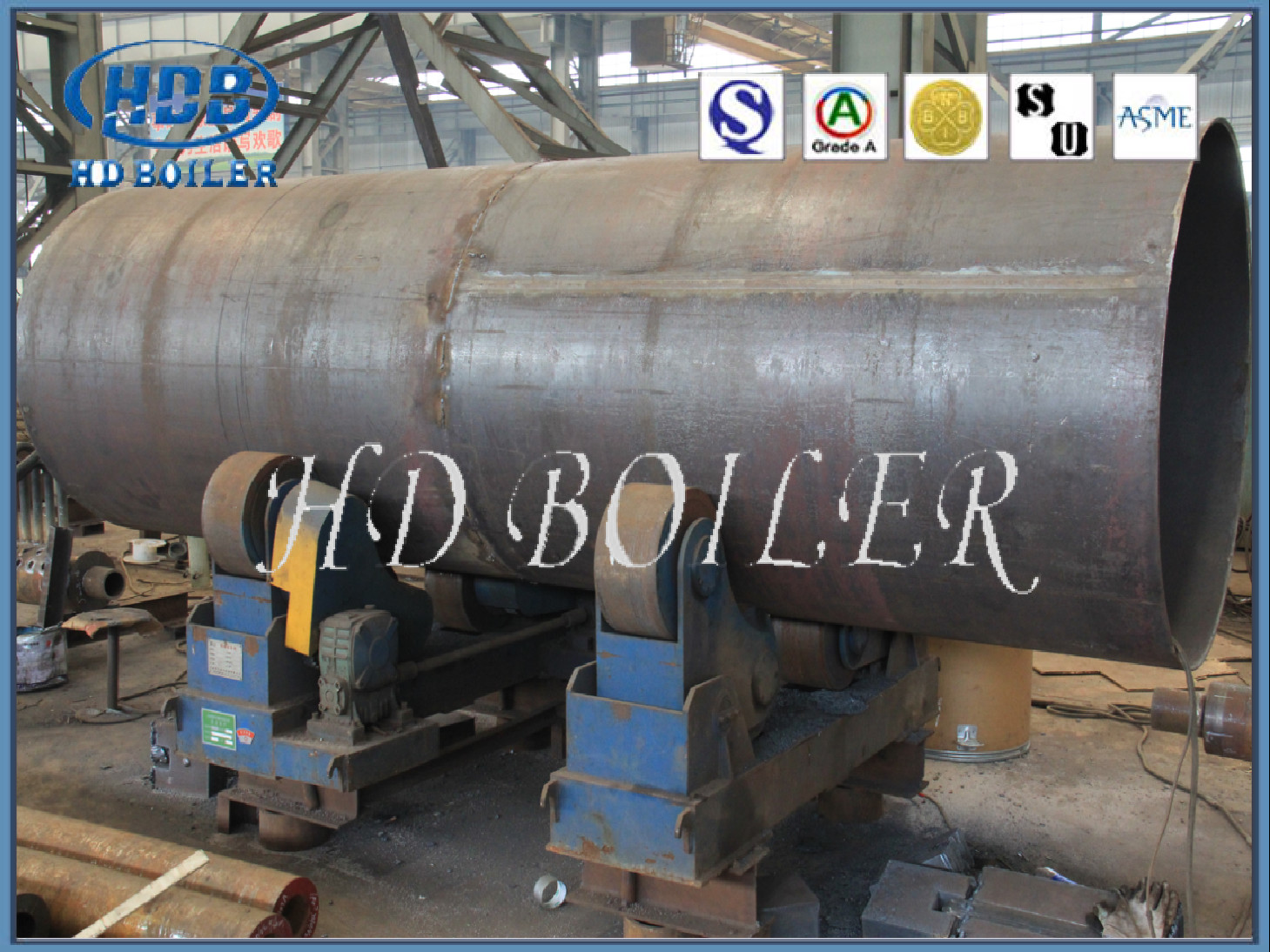 ISO9001 Carbon Steel Coal Fired Boiler Steam Drum Water Tube For Power Station