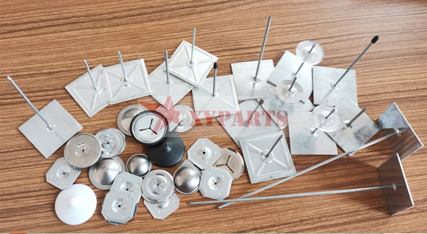250mm Pin Length Rock Wool Galvanized Steel Self Adhesive Insulation Hangers