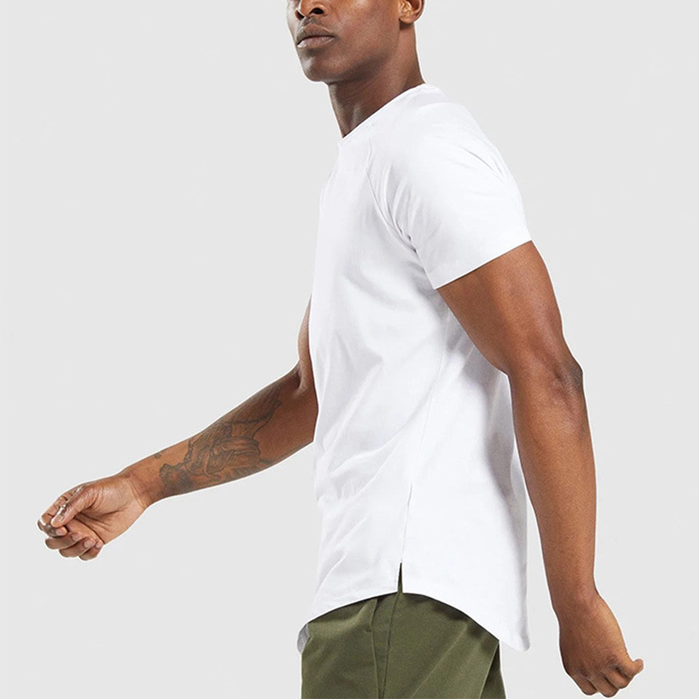 Light board sports fitness short-sleeved t-shirt men's round neck stretch training exercise tights multi color customized logo