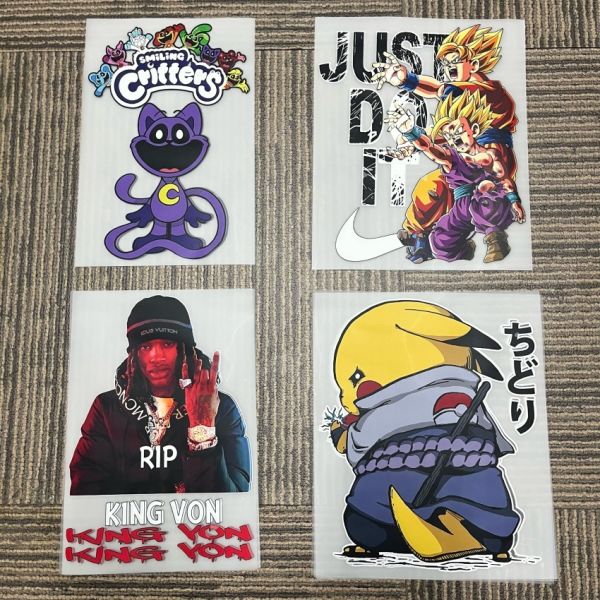 Custom Digital Transfer, Large Size DTF Heat Press Sticker With PET Material, Iron On Label For Garment Printing, DIY Logo