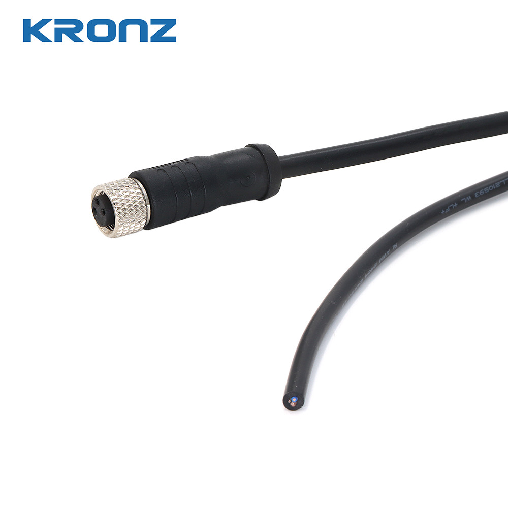 Quality M8 Female 3-Pin Shielded Cable Connector IP67 for sale