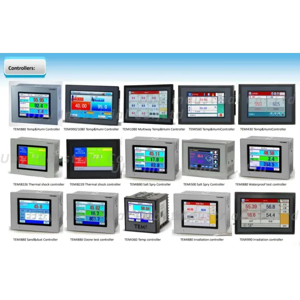 Temi580 Programmable Temperature and Humidity Controller with 5-inch Color TFT Touchscreen, ±0.2℃ Accuracy, and RS232/RS485 Interface