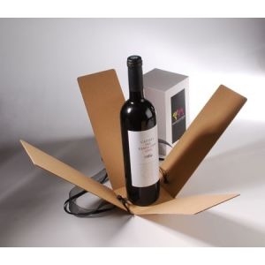 Personalised Wine Bottle Box , Custom Printing Wine Box Recycled Materials