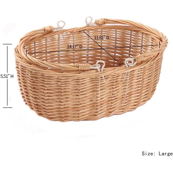 wicker picnic baskets with Handles.Kingwillow. (Natural)
