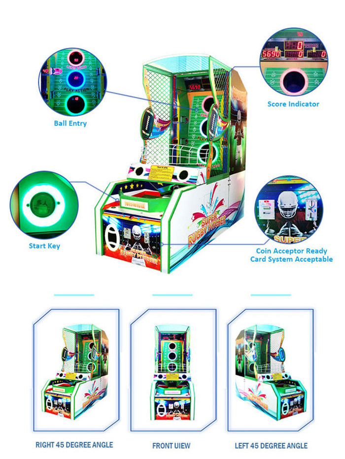 Rugby Shooter Football Arcade Machine Double Players Extremely Challenging Fun