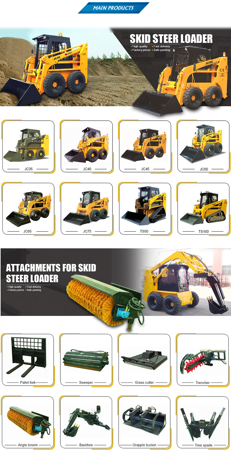 2800 kg Multifunctional Backhoe Auger Grapple Attachments for SNSC Skid Steer Loader