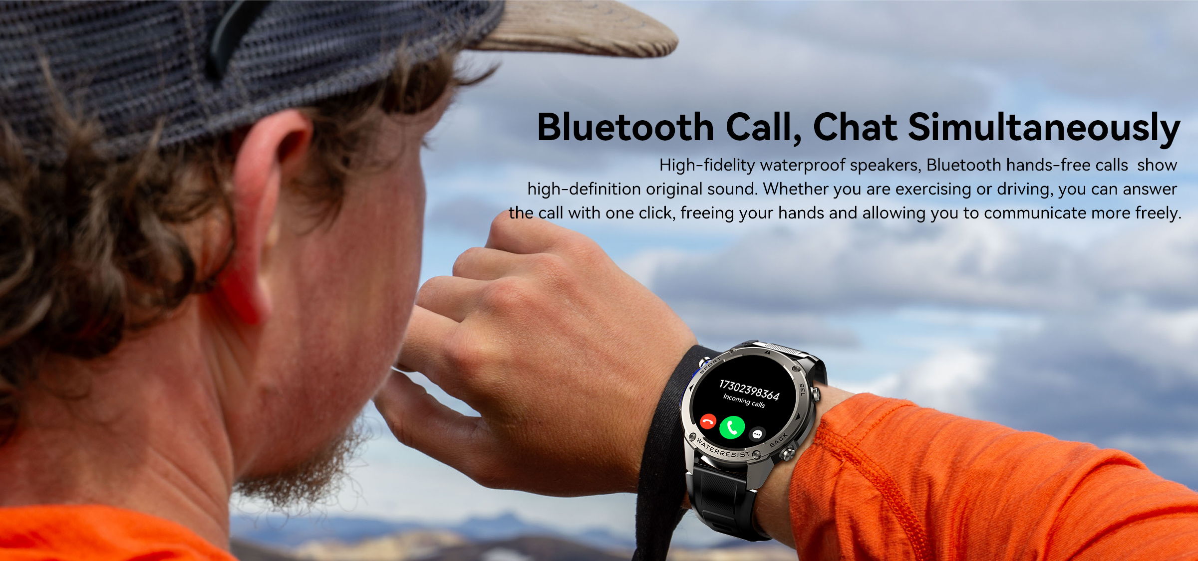 5ATM Waterproof GPS Smart Watch with 1.43" AMOLED Display & ATS3085L Chip
