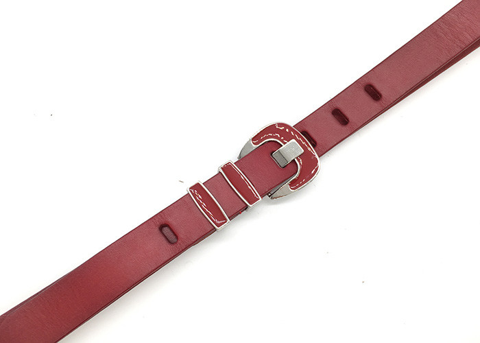 Personalized Girl 's Fashion Leather Belts With Glue Process Buckle And Loop