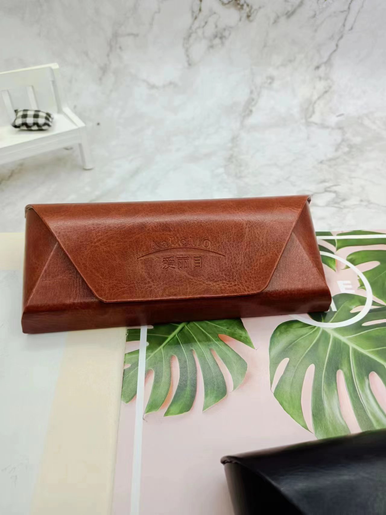 Women And Men Folding Optical Glasses Case Suede Glasses Case Personalized