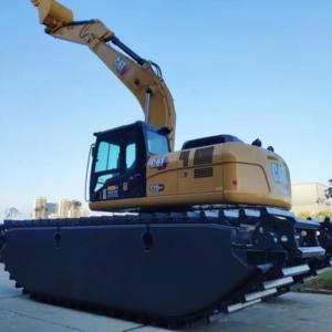 Quality Floating Amphibious Excavator Pontoon Swamp Buggy Conversion Sany SY135 for sale