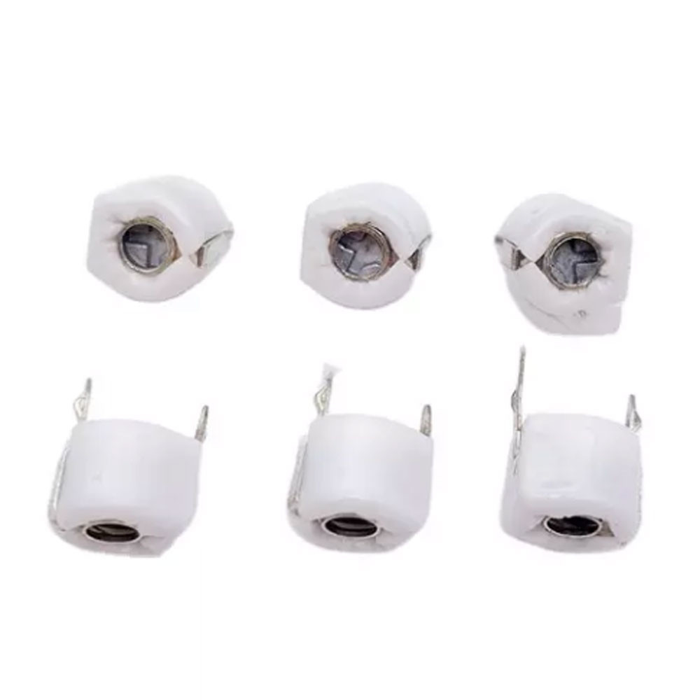 6mm Ceramic Trimmer Capacitor White 10pF 100V For Remote Keyless Equipment