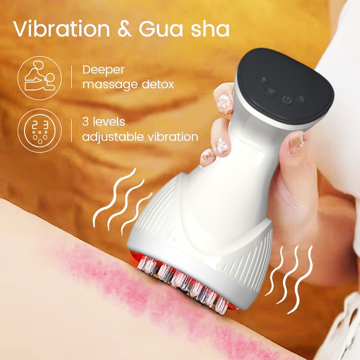 Home Electric Microcurrent EMS Massage Device Handheld Anti Cellulite Meridian Massage Brush