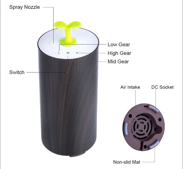Wood Grain Aromatherapy Essential Oil Diffuser For Air Fresh