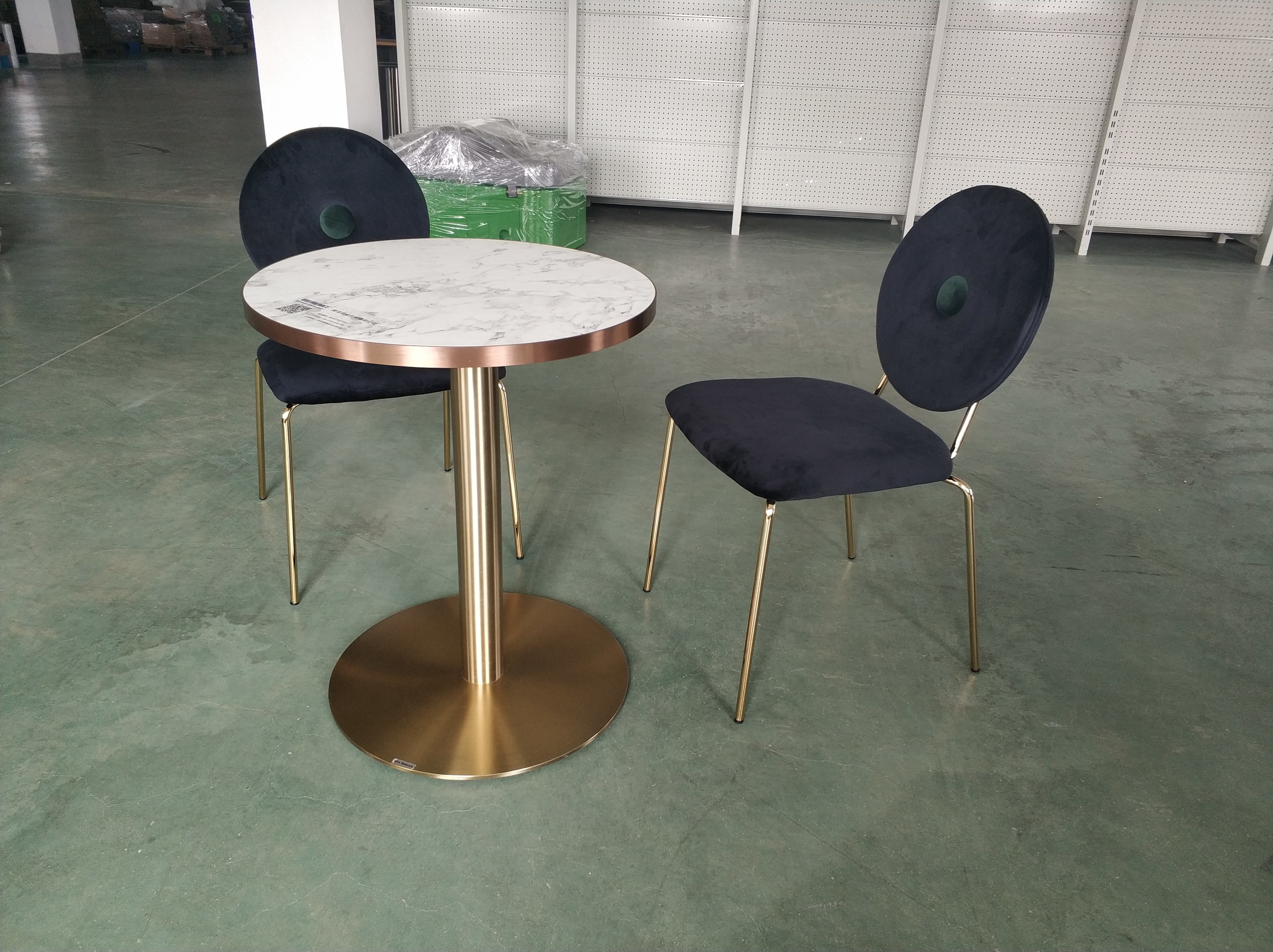 Stainless Steel Table Legs / Hospitality Table Base With Copper Finish 2109-GD