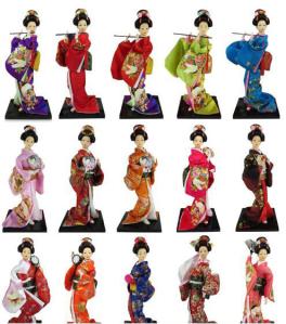 Quality 16&quot; 40CM Japanese Geisha Girl Figurine Statue Figure Doll for sale
