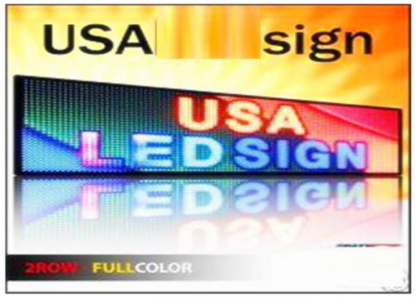 Buy P8 RGBProgrammable Scrolling LED Sign With Iron Steel Cabinet , Multi Language at wholesale prices