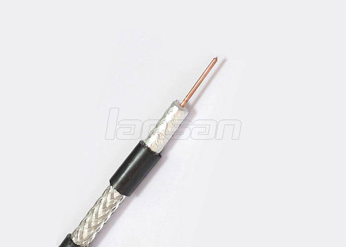 60% Braiding Coverage Indoor Coaxial CCTV Cable , RG6 Bare Copper Coaxial Cable BC