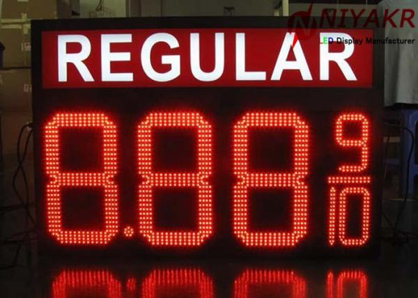 Buy Red Green White Color LED Gas Price Signs 8'' 10'' 12'' 16'' AC100 - 240V at wholesale prices