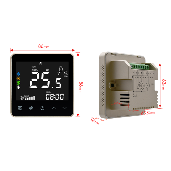Smart Wifi Heating And Cooling Thermostat Central Air Conditioner FCU Thermostat Controller